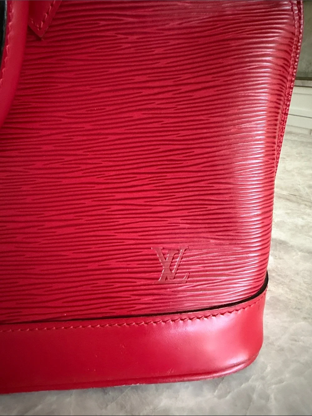 Louis Vuitton Red Epi Leather Alma Top-Handle Bag